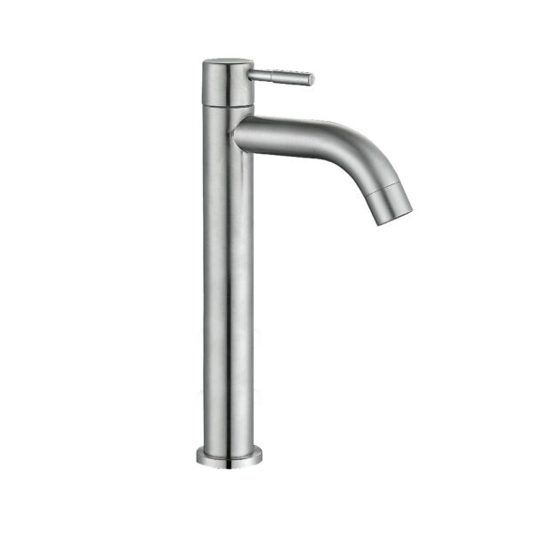 LLAVE VEZA SATINADA AGUA FRIA (ALTA)